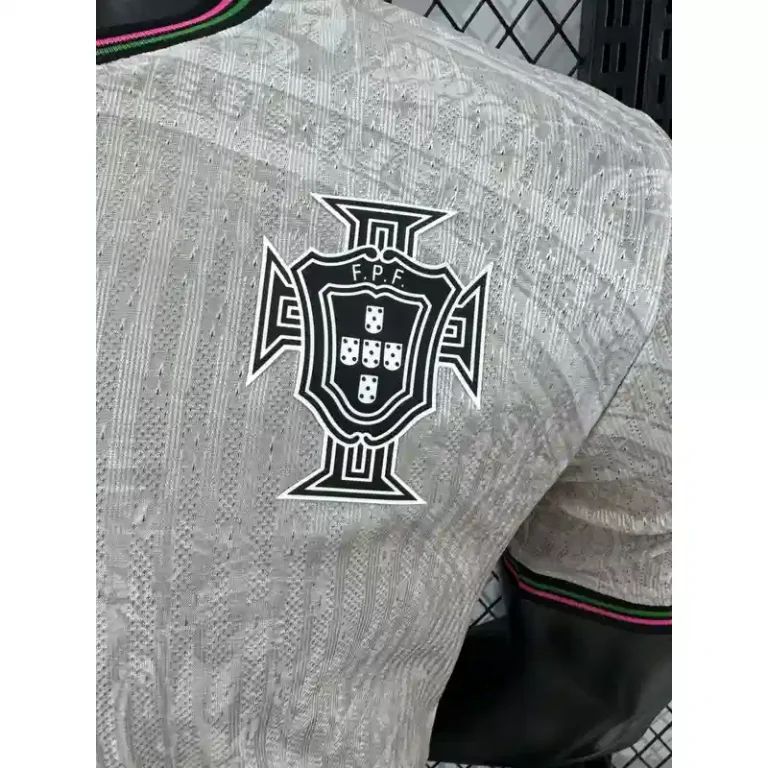 Player Version 2025 Portugal Away White with Subtle Pattern Jersey