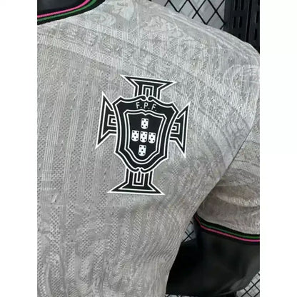 Player Version 2025 Portugal Away White with Subtle Pattern Jersey