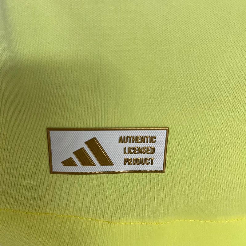Player Version 2024 Spain Away Yellow Long Sleeve Jersey