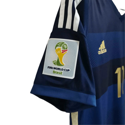 Retro 2014 Argentina Away Messi Jersey With World Cup