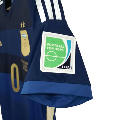 Retro 2014 Argentina Away Messi Jersey With World Cup