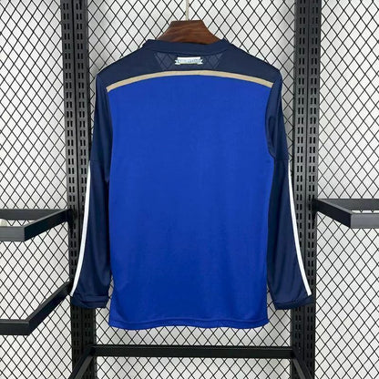 Retro 2014 Argentina Home Long Sleeve Soccer Jersey