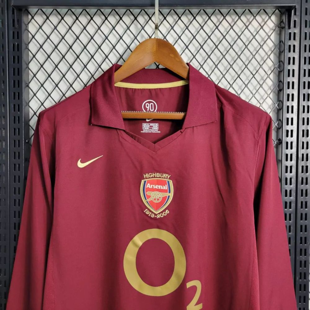 Retro 05-06 Arsenal Home Long Sleeve Jersey