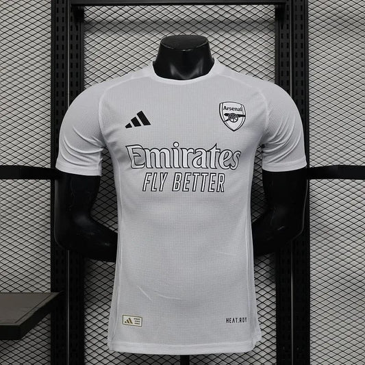 Player Version 25/26 Arsenal White with Emirates Sponsor Jersey